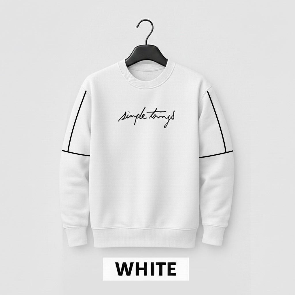 Premium Signature Sweatshirt for Men-white