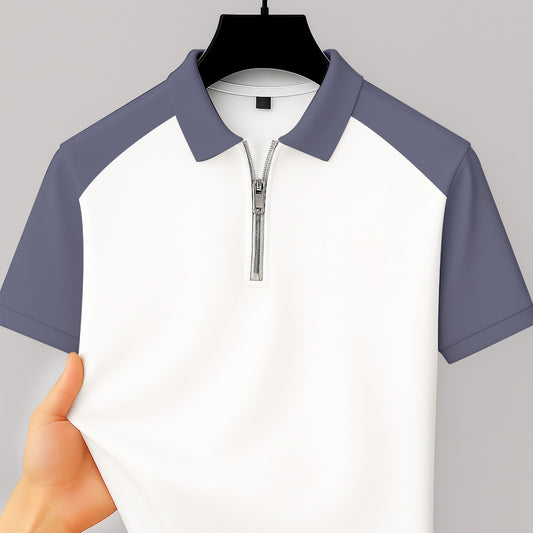 Premium Cotton Zipper Polo Shirt