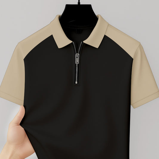 Premium Cotton Zipper Polo Shirt