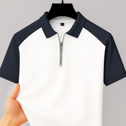 Premium Cotton Zipper Polo Shirt