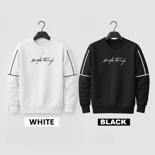 Premium Signature Sweatshirt for Men Combo - White & Black