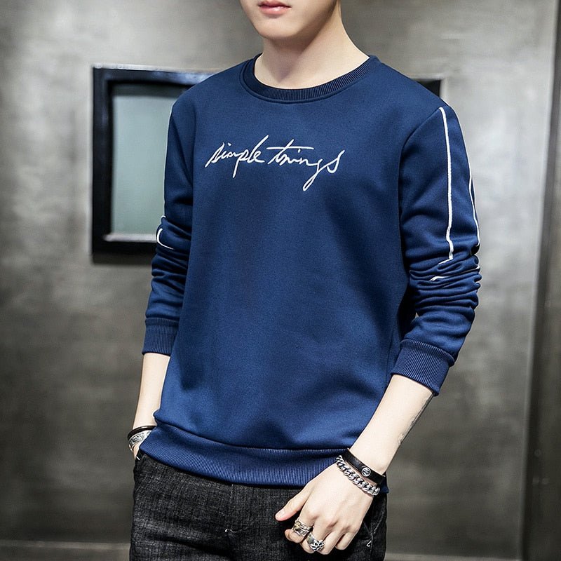 Premium Sweatshirt for Men - Nevy Blue - Captain Fashion Bd