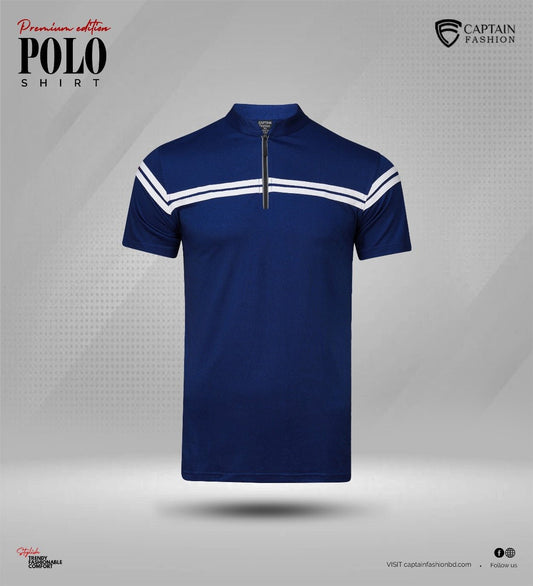 Premium Zipper Polo Shirt For Men || Code-152 - Captain Fashion Bd